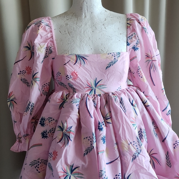 Selkie the cottage puff dress daiquiri, xs baby doll dress - Picture 5 of 9